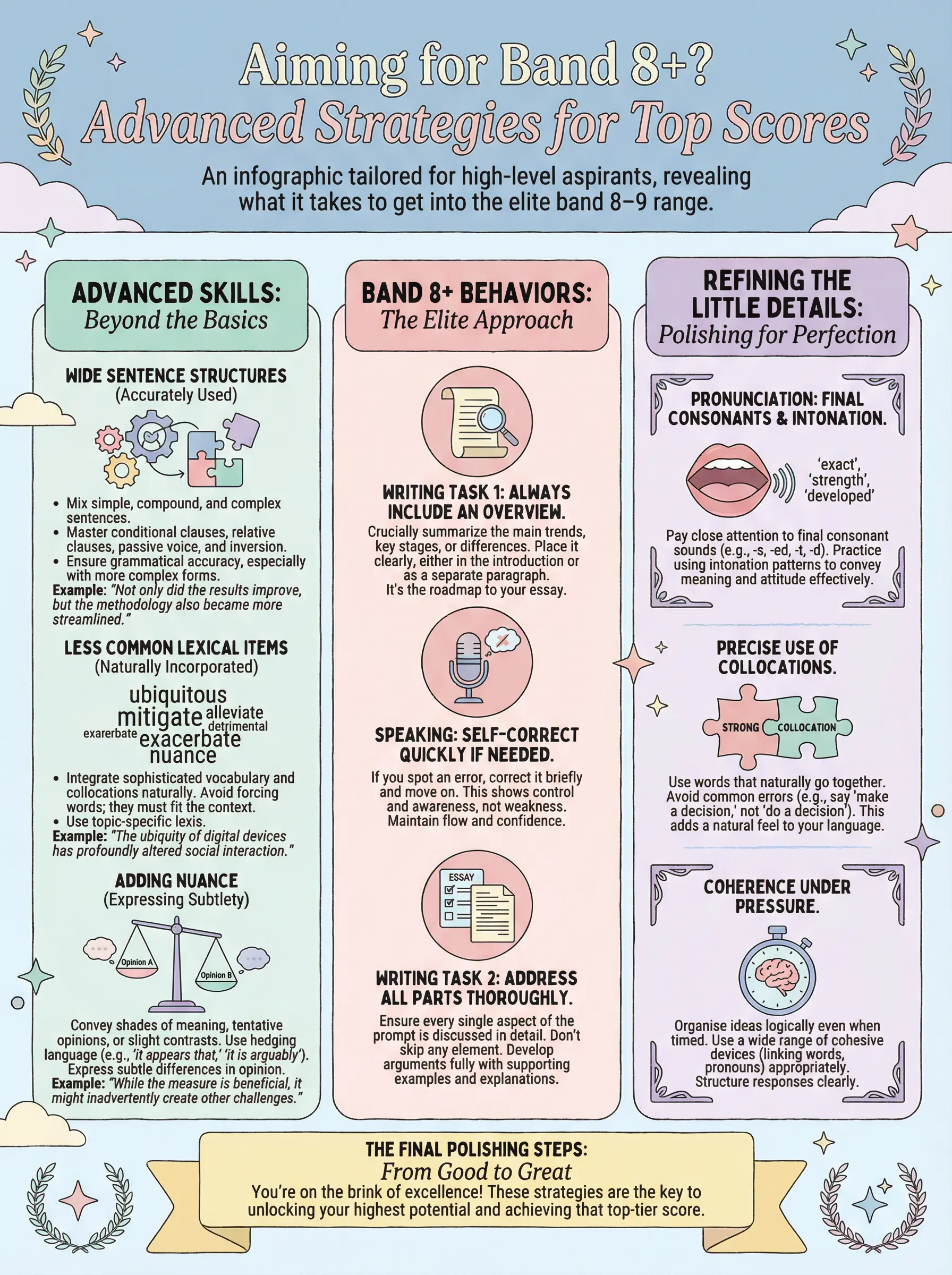 Aiming for Band 8+? Advanced Strategies for Top Scores - IELTS preparation guide and tips