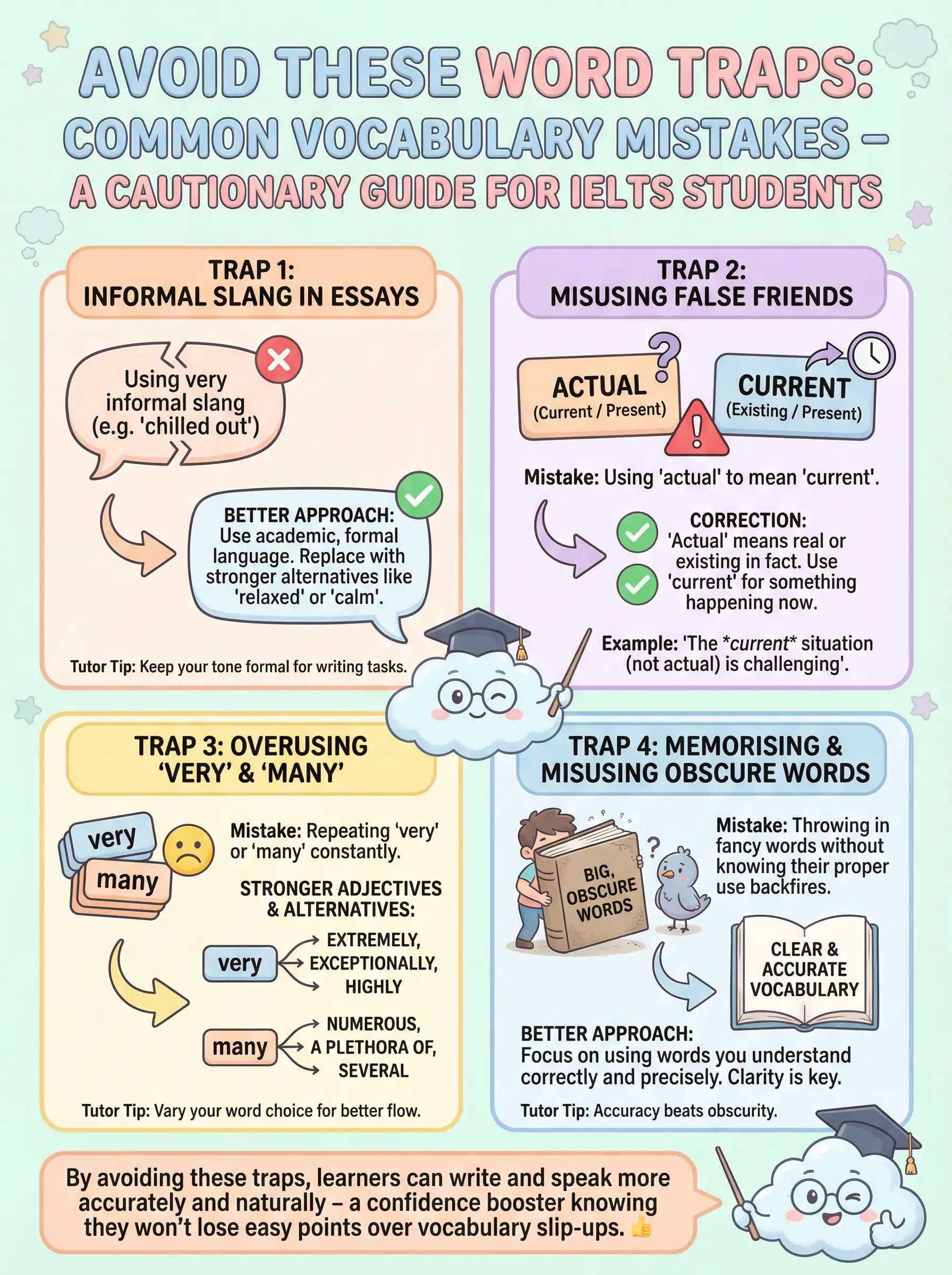 Avoid These Word Traps: Common Vocabulary Mistakes - IELTS preparation guide and tips