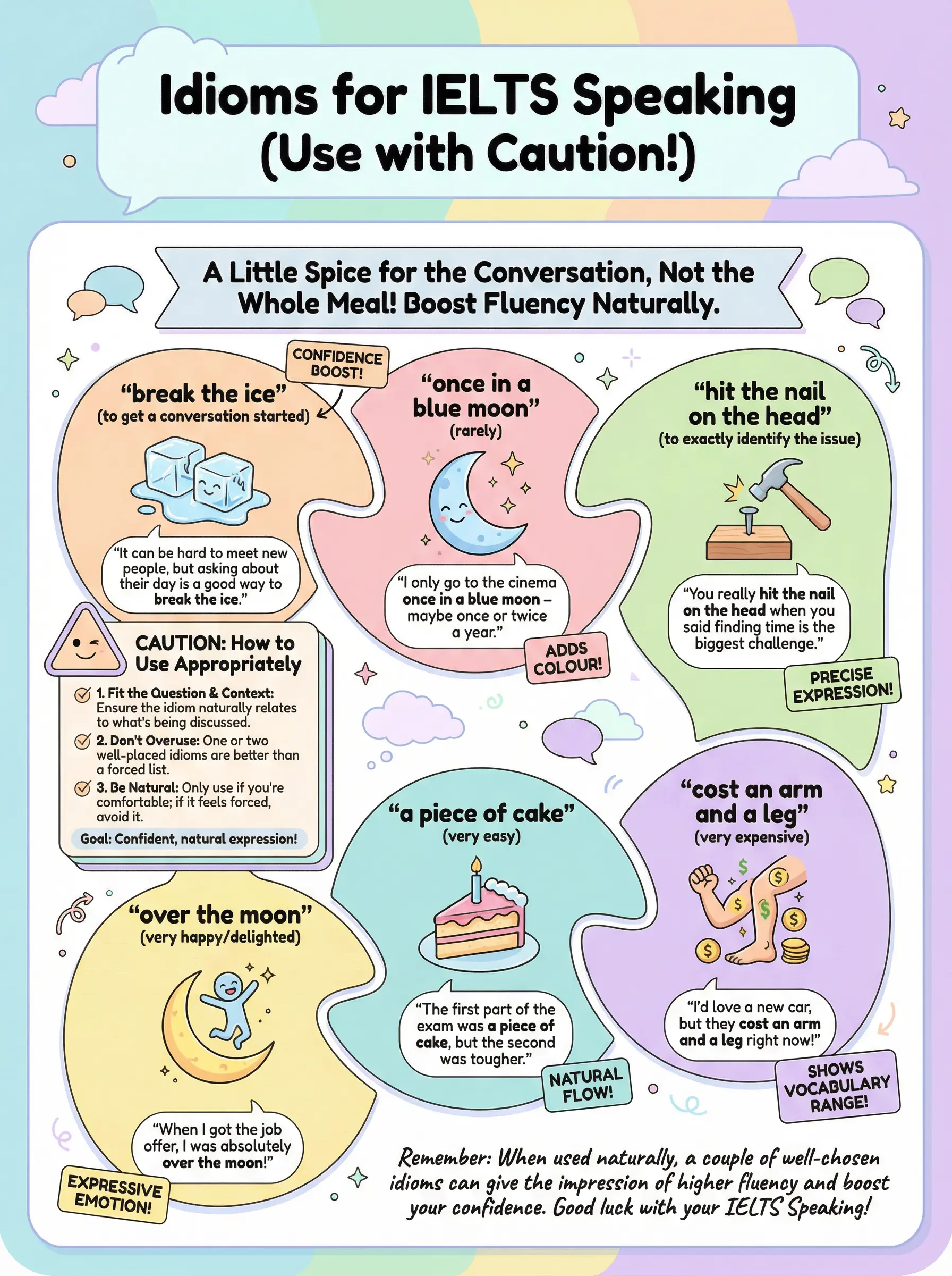 Idioms for IELTS Speaking (Use with Caution!) - IELTS preparation guide and tips