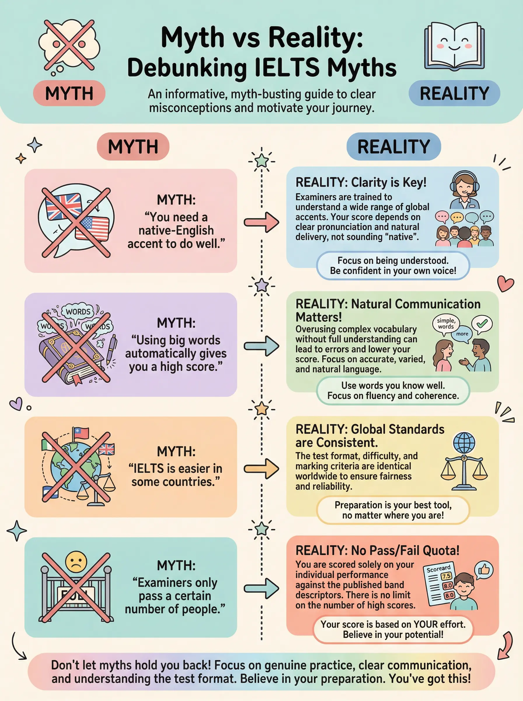 Myth vs Reality: Debunking IELTS Myths - IELTS preparation guide and tips