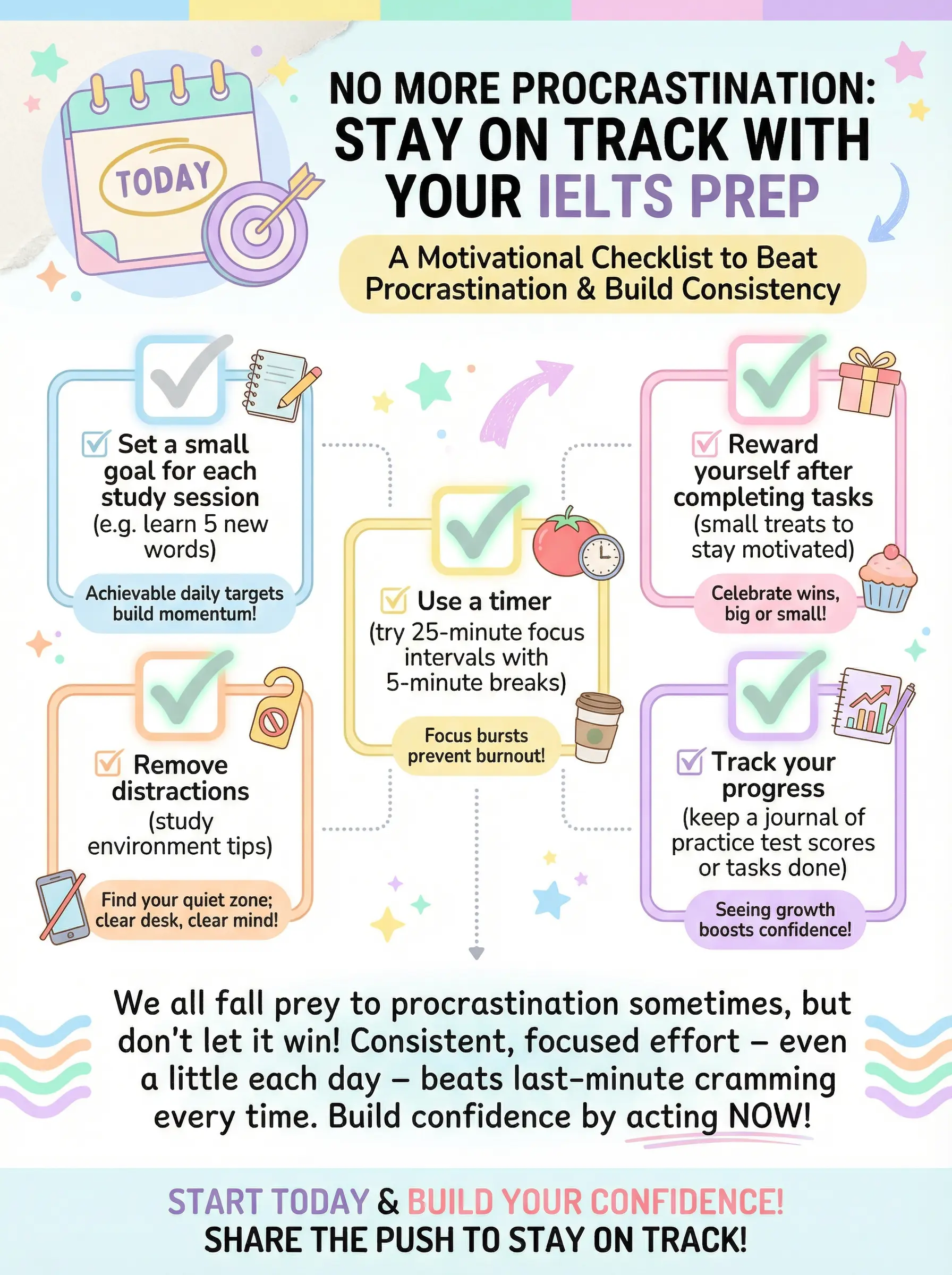 No More Procrastination: Stay on Track with Your IELTS Prep - IELTS preparation guide and tips
