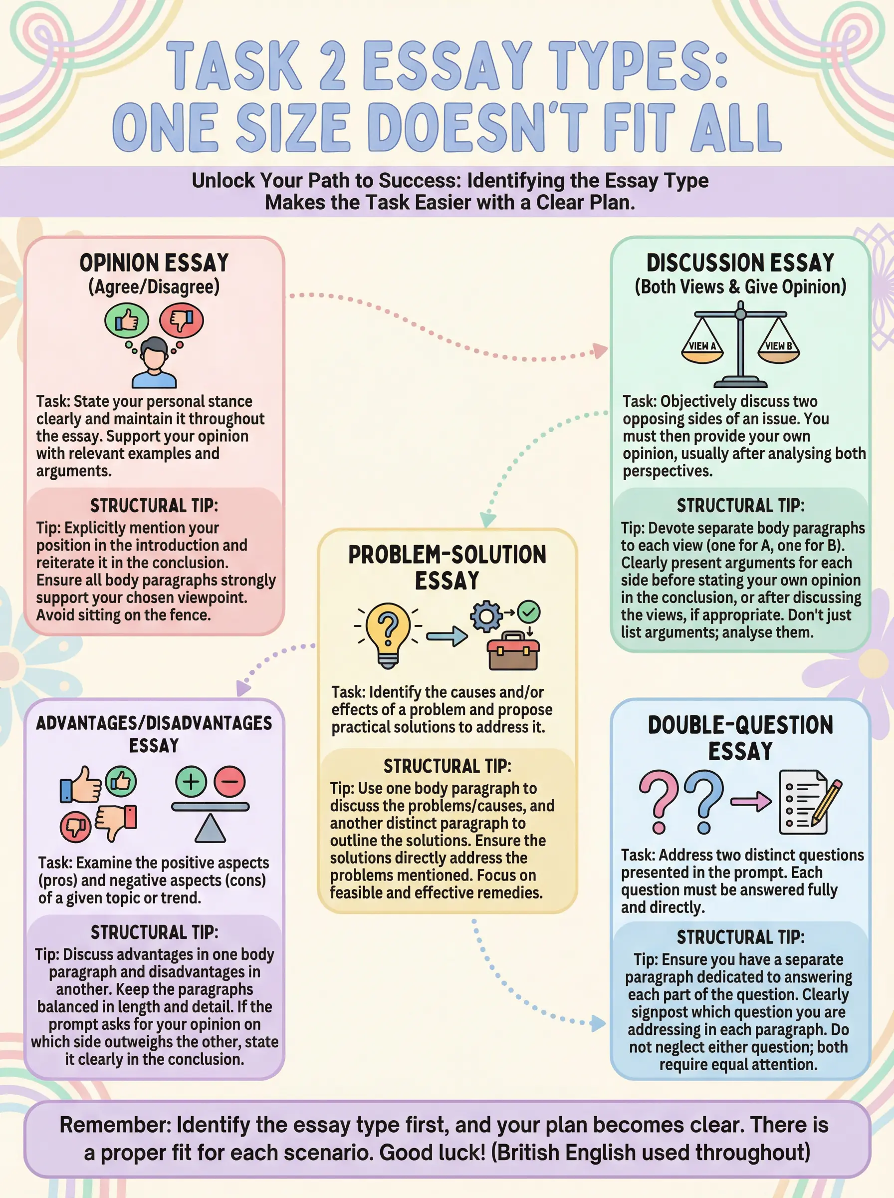 Task 2 Essay Types: One Size Doesn’t Fit All - IELTS preparation guide and tips