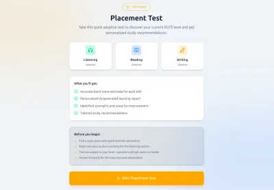 Adaptive Placement Test